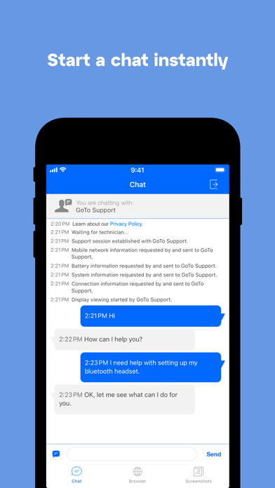 LogMeIn Rescue Customer screenshot 1