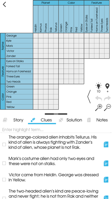 LoGriP (Logic Grid Puzzles) screenshot 2