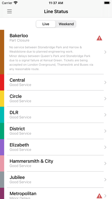 London Tube Live - Underground screenshot 1