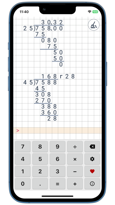 Long division + Multiplication screenshot 2