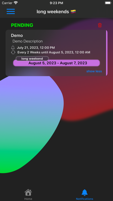 Long Weekend Tracker screenshot 4