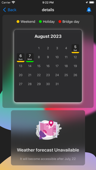 Long Weekend Tracker screenshot 6