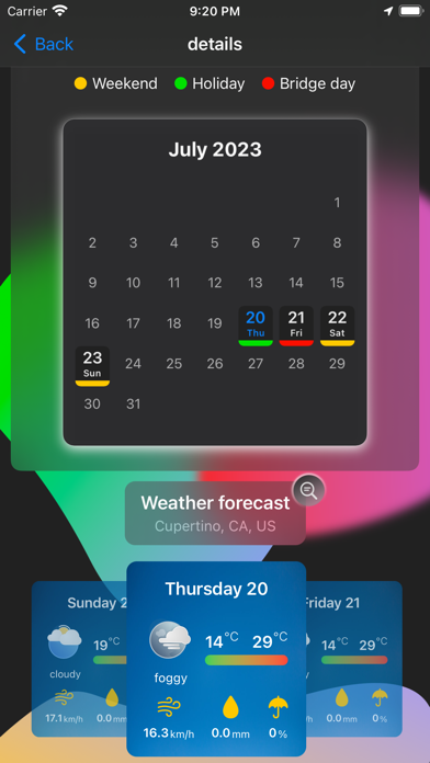 Long Weekend Tracker screenshot 8