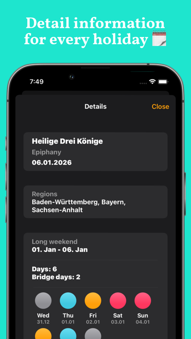 Long Weekends screenshot 1