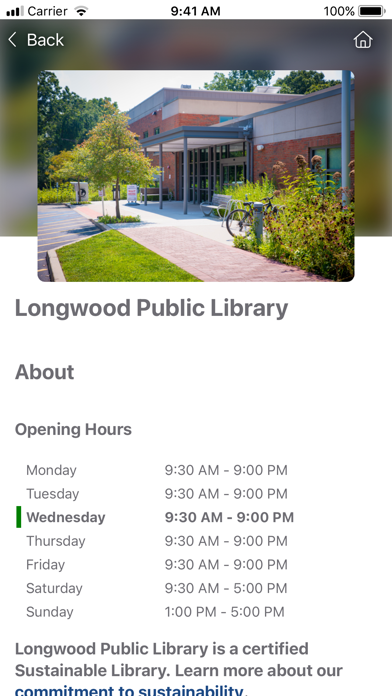 Longwood Public Library screenshot 1
