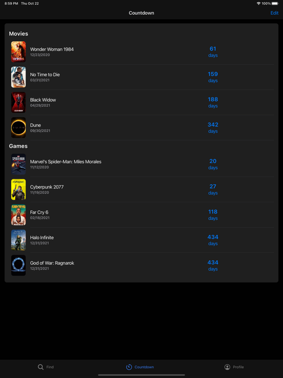 LookForward: Movies & Games screenshot 1