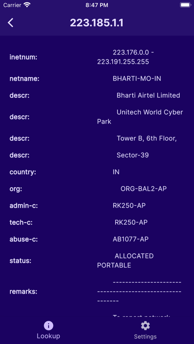 Lookup Whois Info screenshot 3