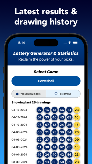 Lottery Generator & Statistics screenshot 1
