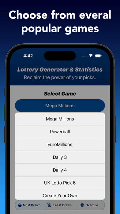 Lottery Generator & Statistics screenshot 2