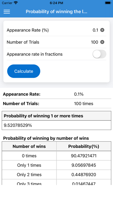 Lottery Probability Calculator screenshot 5