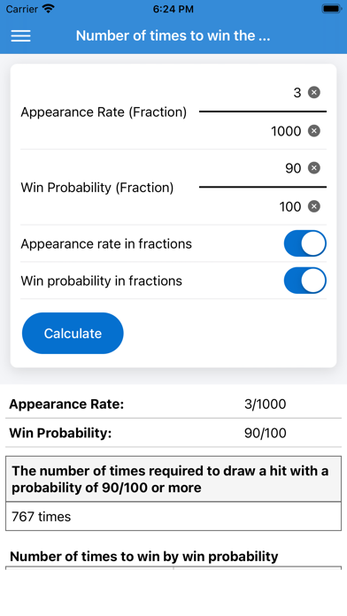Lottery Probability Calculator screenshot 2