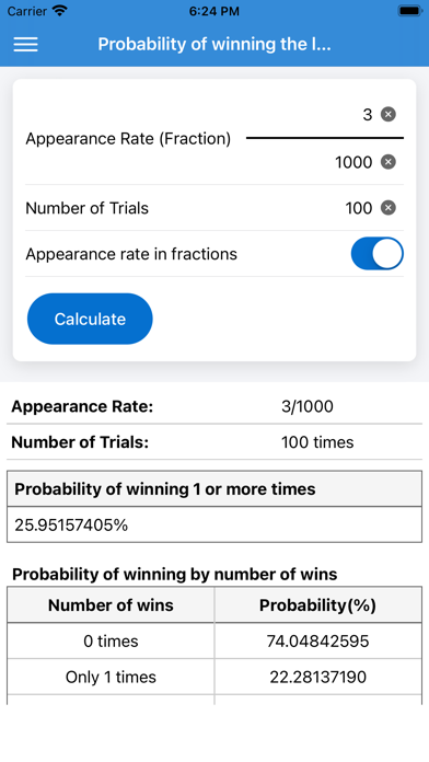 Lottery Probability Calculator screenshot 4