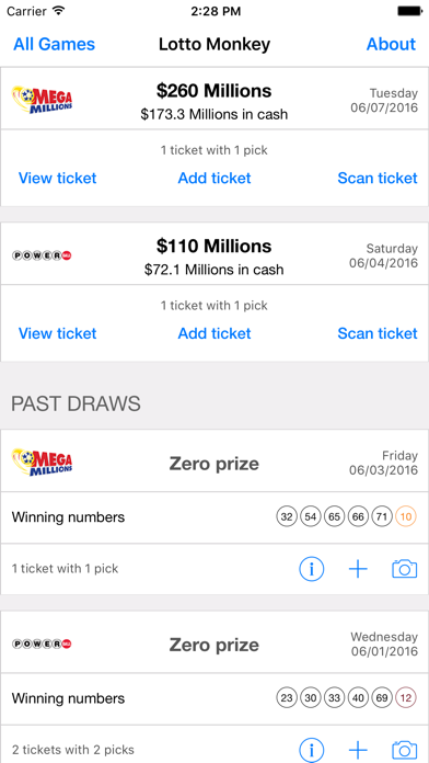 LottoMonkey: Scan Lottery screenshot 2