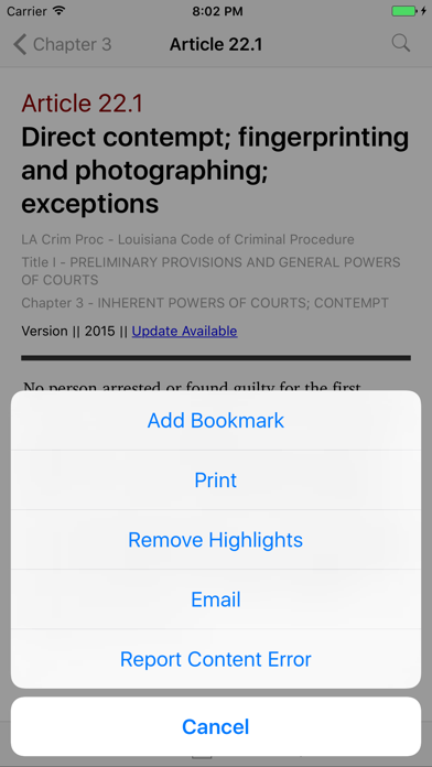 Louisiana Code of Criminal Procedure (LawStack) screenshot 3