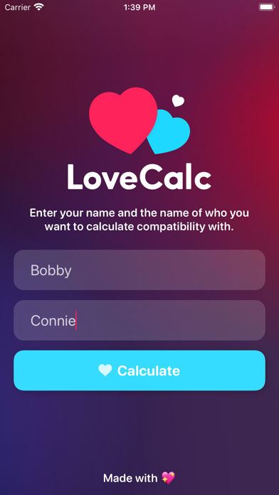 LoveCalc - The Love Calculator screenshot 1