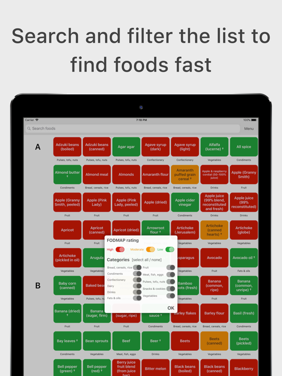 Low FODMAP diet A to Z screenshot 2