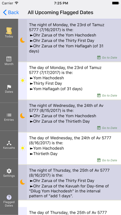 Luach screenshot 2