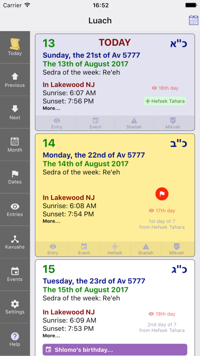 Luach screenshot 5