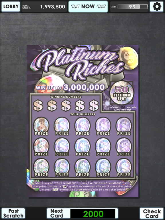 Lucky Lottery Scratchers screenshot 1