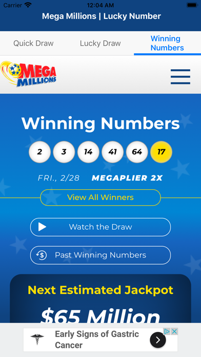 Lucky Number for Mega Millions screenshot 1