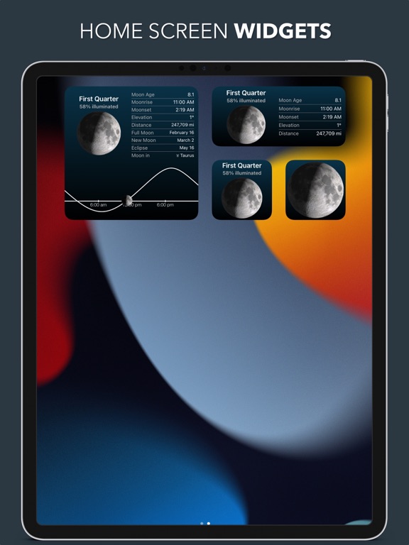 Lunar - Moon Phase & Widgets screenshot 1