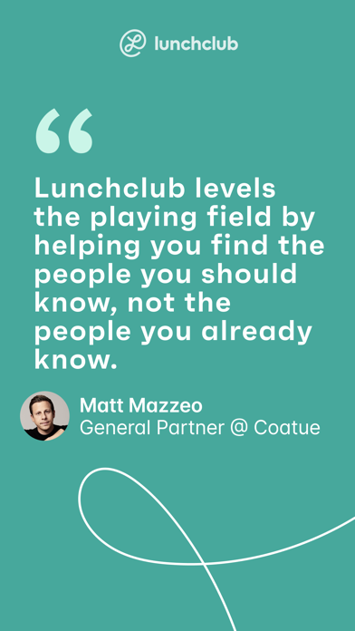 Lunchclub: AI Networking App screenshot 1
