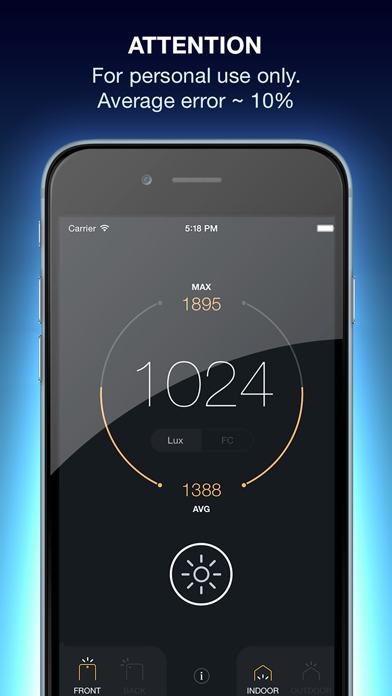 Lux Light Meter Pro screenshot 1