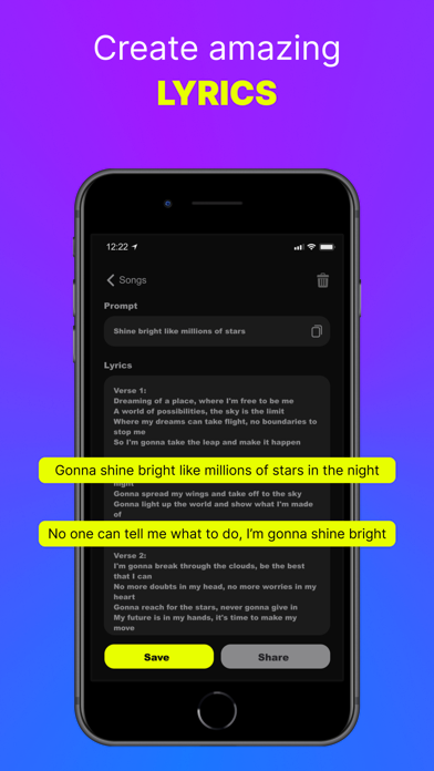 Lyncil: AI song writer screenshot 2
