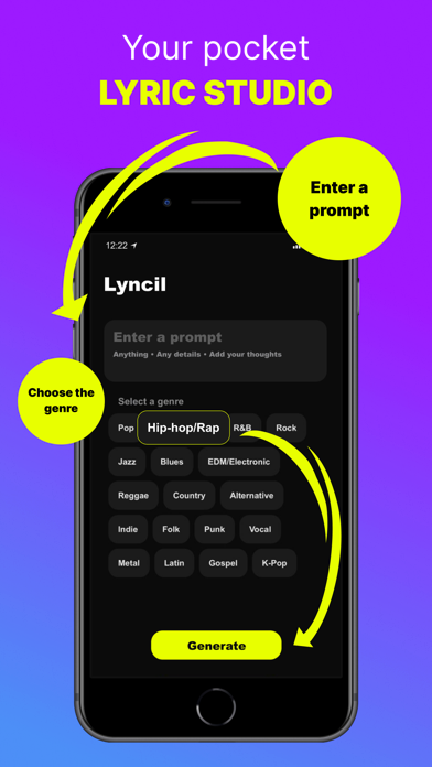 Lyncil: AI song writer screenshot 3