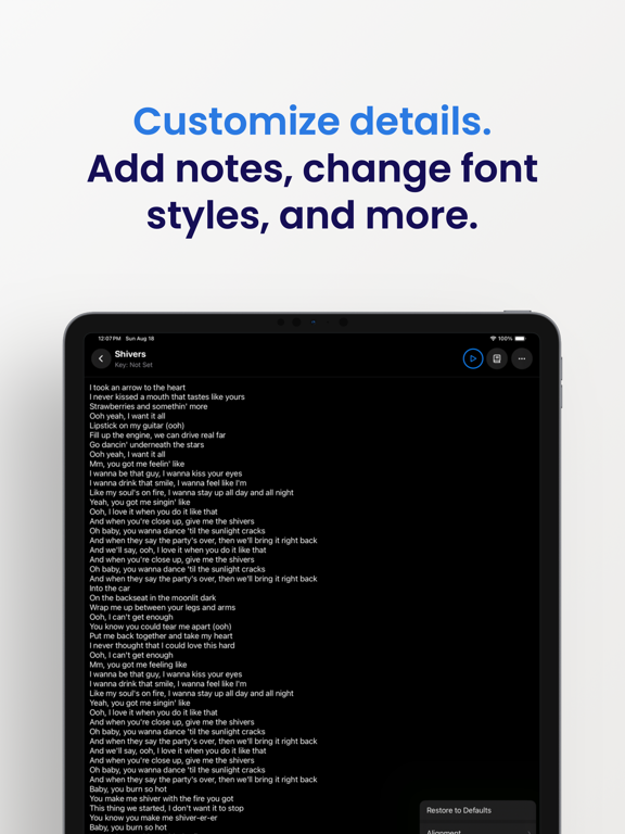 Lyrics: Live screenshot 7