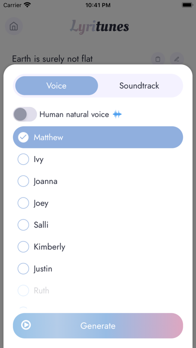 LyriTunes - Lyrics Generator screenshot 4