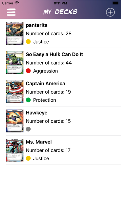 M Champions Deck Builder screenshot 2