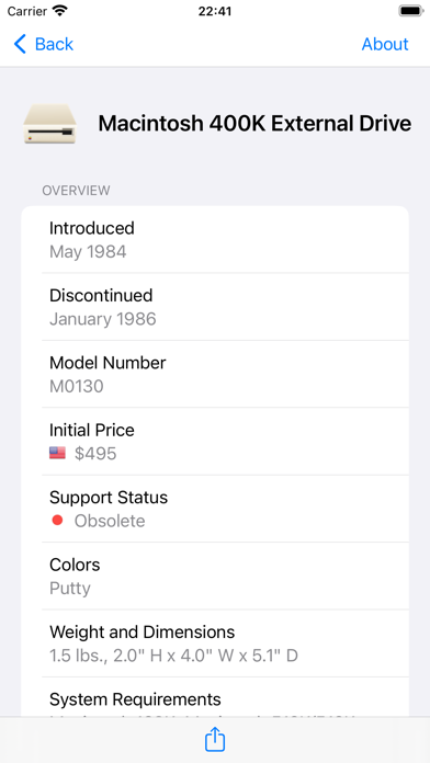 Mactracker screenshot 1