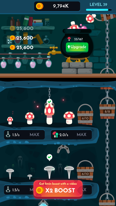 Magic Mushrooms - Idle Game screenshot 3