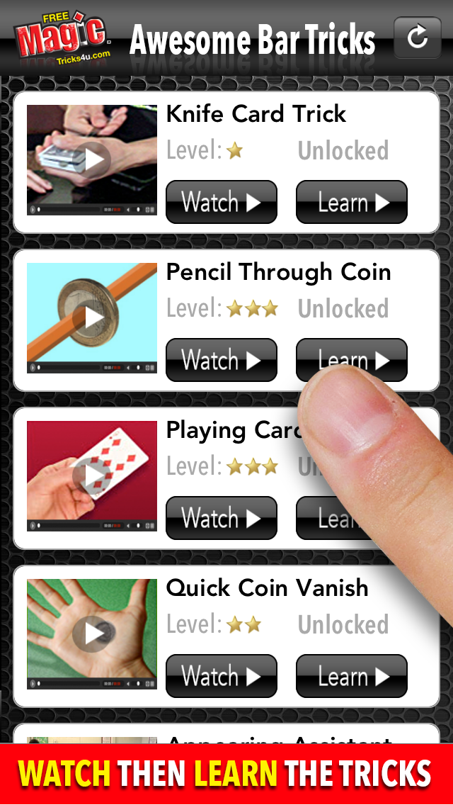 Magic Tricks FREE - Learn Easy Cool Mind Blowing Illusion with Trick Tutorial Video Lessons screenshot 4