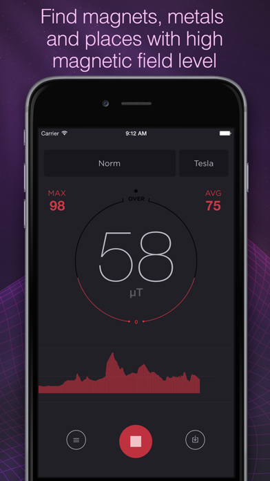 Magnetometer - metal detector and magnetic field meter in tesla and gauss screenshot 3