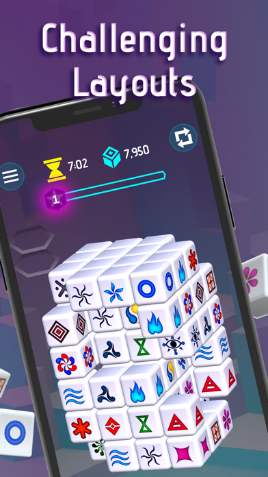 Mahjong Dimensions - 3D Cube screenshot 4