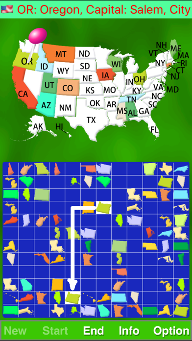 Map Solitaire USA by SZY screenshot 2