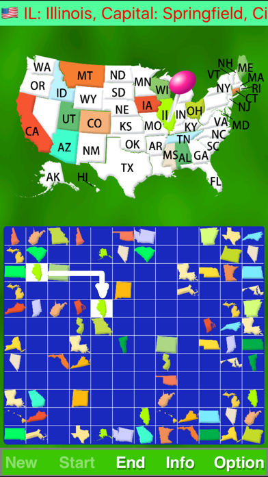 Map Solitaire USA by SZY screenshot 1