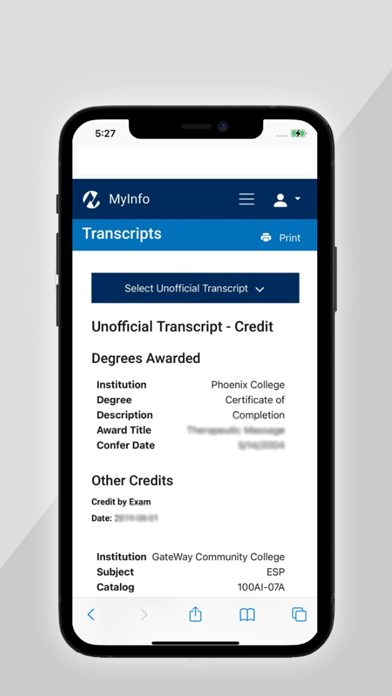 Maricopa MyInfo screenshot 2