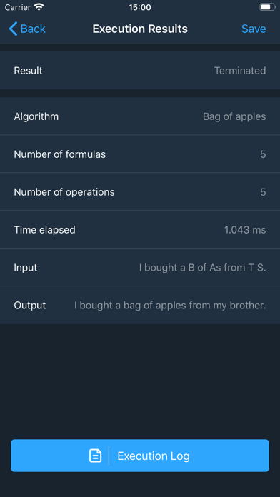 Markov Algorithm screenshot 2