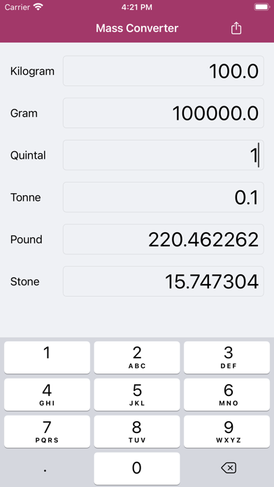 Mass Converter screenshot 2