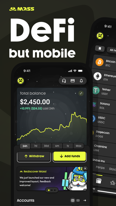 Mass - DeFi but mobile screenshot 8