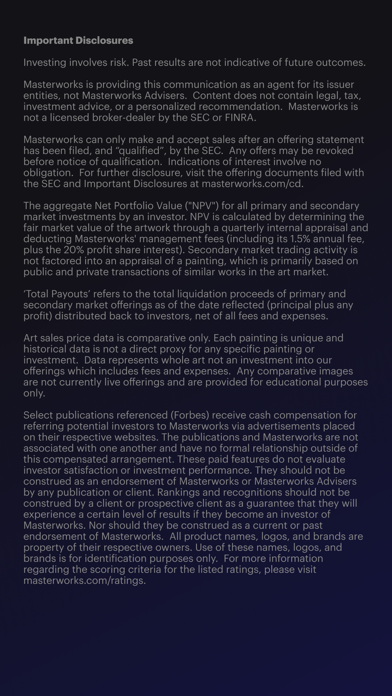 Masterworks: Invest in Art screenshot 1