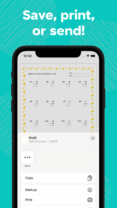 Math Worksheet Maker screenshot 2