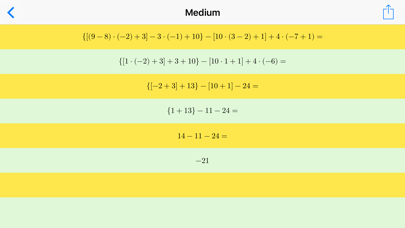 Mathematical Expressions - Generator and Solver screenshot 2