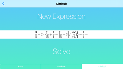 Mathematical Expressions - Generator and Solver screenshot 1