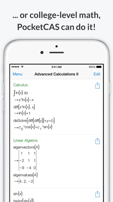 Mathematics with PocketCAS Pro screenshot 3