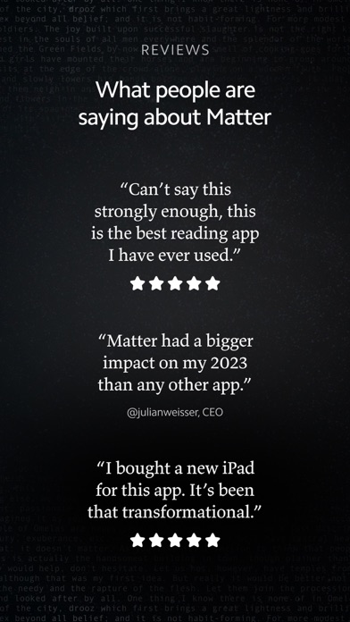 Matter: Reading App screenshot 1