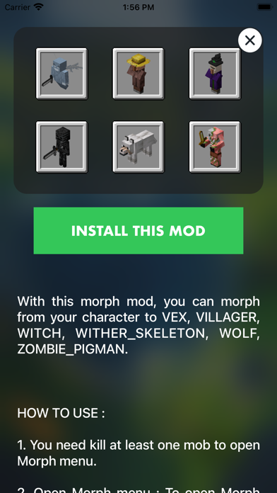 MCPE ADDONS - Morph Mods screenshot 2